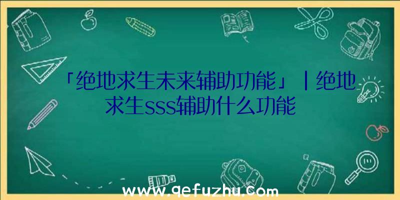 「绝地求生未来辅助功能」|绝地求生sss辅助什么功能